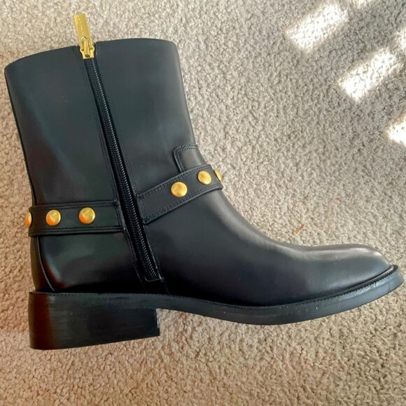 🆕Vince Camuto Women's Black Imported Western Pointy Toe Mid Calf Chunky Boot - Picture 1 of 9